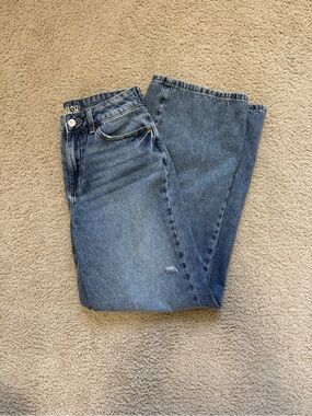 Rewash Women’s High Rise Straight-Leg Jeans in Blue Wash